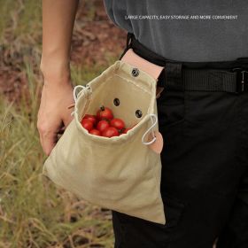 Outdoor Picking Multifunctional Bag, Hanging Waist Kit, Waist Strap Bag, Folding Canvas Kit Canvas Fruit Harvest Pouch For Jungle Camping Hiking Hunti