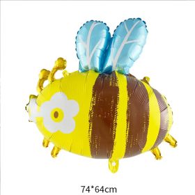 Cartoon Sun Flower Bee Aluminum Balloon
