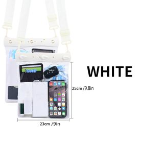 Waterproof Shoulder Bag; Crossbody Dry Bag For Touch Screen Phone Car Key; Outdoor Equipment For Beach Pool Diving Snorkeling Drifting - White