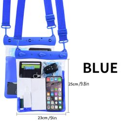 Waterproof Shoulder Bag; Crossbody Dry Bag For Touch Screen Phone Car Key; Outdoor Equipment For Beach Pool Diving Snorkeling Drifting - Blue