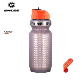 1Pc 650Ml Mountain Bicycle Cycling Water Drink Bottle Outdoor Sport Plastic Portable Kettle Water Bottle Drinkware - Orange