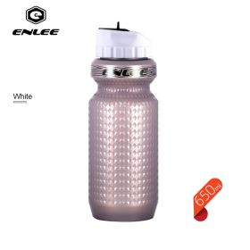 1Pc 650Ml Mountain Bicycle Cycling Water Drink Bottle Outdoor Sport Plastic Portable Kettle Water Bottle Drinkware - White
