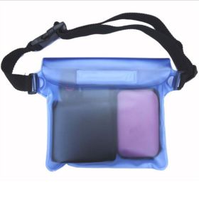 Waterproof Swimming Bag; Ski Drift Diving Shoulder Waist Pack Bag Underwater Mobile Phone Bags Case Cover For Beach Boat Sports - Blue