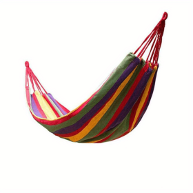 1pc Outdoor Swing; Sleeping; Double Indoor Rocking Bed; Household Adult Sling; Hanging Tree Net Bed; Hanging Chair; Sleeping Net Hammock - Red