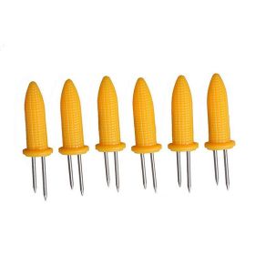 6pcs Stainless Steel Corn Baking Needle; Fixed Corn; Anti-scalding; Barbecue Pick; Rotisserie Tools; Accessories Outdoor; Camping Barbecue Fork; Fruit