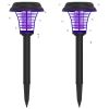 2pcs Solar Bug Zapper Outdoor Lights; Solar Powered Zapper Lamp; For Indoor And Outdoor Use - 2pcs