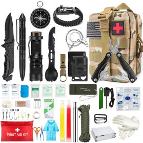 Outdoor SOS Emergency Survival Kit Multifunctional Survival Tool Tactical Civil Air Defense Combat Readiness Emergency Kit - CP - China
