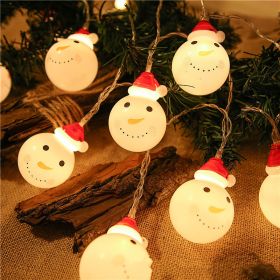 Led Christmas Holiday Decorative Lights Santa Claus Snowman Lights String Solar Lights - 6.5M30L - snowman
