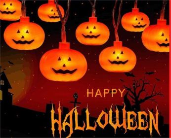 Halloween Decoration Jack-O '-Lantern Led String Of Lights Battery Box Party Halloween Jack-O' -Lantern String - 5m20l-8model usb