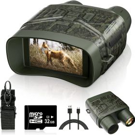 Night Vision Goggles - 4K Night Vision Binoculars For Adults; Camouflage 3'' Large Screen Binoculars Can Save Photo And Video With Rechargeable Lithiu