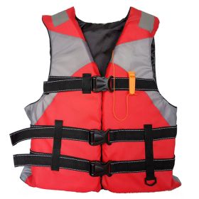 1pc Adult Portable Breathable Inflatable Vest; Life Vest For Swimming Fishing Accessories - Red