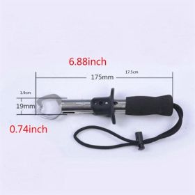 1pc Stainless Steel Fish Lip Gripping Pliers; Fish Holder Grabber Clamp Tool; Luring Gear; Fishing Accessories - Straight style