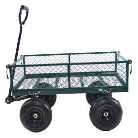 Wagon Cart Garden cart trucks make it easier to transport firewood - Green