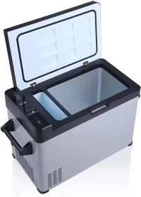 Mini Refrigerator for Car, DC12/24V, Car Refrigerator, Mini Freezer for Driving, Travel, Fishing, Outdoor or Home Use 52qt - SS1001