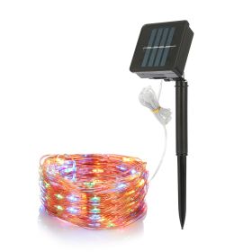 100 LEDs Solar String Lights Outdoor IP65 Waterproof Copper Wire String Lights Solar LED Fairy Lamps Wedding Party Festival - Color