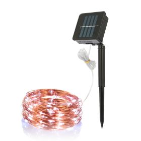 100 LEDs Solar String Lights Outdoor IP65 Waterproof Copper Wire String Lights Solar LED Fairy Lamps Wedding Party Festival - Cool