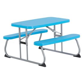 Kid's Picnic Table, Blue - Blue