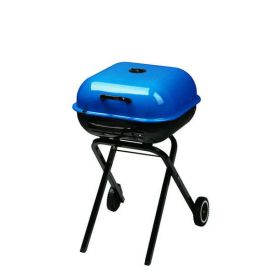 Walk-A-Bout Portable Charcoal Grill in Blue - Blue
