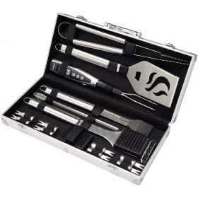 20-Piece Deluxe Grill Set - silver