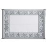 9" x 12" Gray Reversible RV Outdoor Patio Mat - 9 x 12-Gray Greek Key