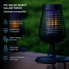 Solar Insect Killer Torch with LED Flame Effect, Black Torch, Area Bug Zapper, 2 Pack - Black