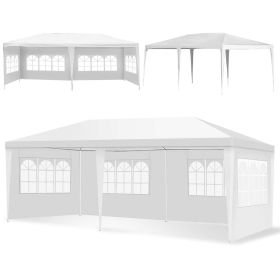 Party Tent 10'x20', Canopy Outdoor Tents for Wedding, Camping, Events Shelter (White) - White
