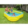 Inflatable Beach Wave Swim Center Family Pool, 90" x 90" x 22" - Blue