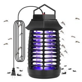 Bug Zapper Electric UV Mosquito Killer Lamp Insect Killer Light Pest Fly Trap Catcher Harmless Odorless Noiseless  - Black