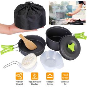 9Pcs Camping Cooking Ware Set Camping Stove Cookware Kit  - Multi-color