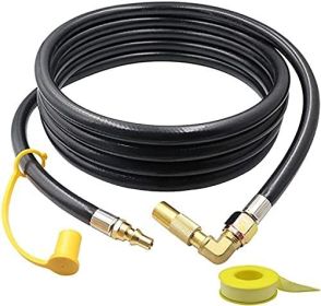 12FT RV Quick-Connect Propane Elbow Adapter with Extension Hose for Blackstone - 1