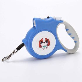 LED Lighted Retractable Nylon Dog Leash - Blue - Default Title