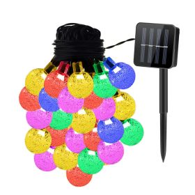 Globe String Solar Lights 30 Ball LED Fairy Solar Lamps 8 Lighting Modes IP65 Waterproof Decorative Lamp - Color