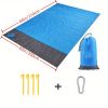 1pc Outdoor Camping Picnic Mat; Oxford Cloth Portable Mat; Folding Waterproof Moisture-proof Mat For Beach - Green - 78.74*82.68inch