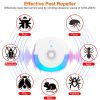 6 Packs Ultrasonic Pest Repellers Plug In Indoor Pest Control Mouse Repellent Chaser Deterrent for Home Kitchen Office Warehouse Hotel - White