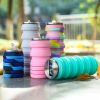 480ml Foldable Silicone Water Cup Creative Protable Travel Cycling Running Water Bottle Folding Outdoor Sports Kettle Drinkware - 480ml - 04