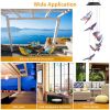 Solar LED Butterfly Wind Chimes Color Changing LED Butterfly String Light Patio Garden Decor - Blue & Red