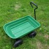 folding wagon  Poly Garden Dump Cart with Steel Frame and 10-in. Pneumatic Tires;  300-Pound Capacity - green