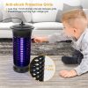 Electric Bug Zapper Mosquito Killer UV Light Flying Zapper Insect Killer Lamps Pest Fly Trap - black