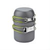 Outdoor Portable Cookware Picnic Tableware Cookware Combination Suitable For 1-2 People With A Set Of Cutlery - Green Combination