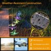Solar LED Butterfly Wind Chimes Color Changing LED Butterfly String Light Patio Garden Decor - Blue & Red
