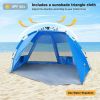 Beach Tent, 2-4 Person Pop-up Beach Tent Sun Shelter, UPF 50+ UV Protection Portable Waterproof Beach Tent, Sunshade with Extendable Floor for Family,