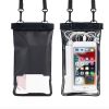 2pcs Oversized Mobile Phone Waterproof Dustproof Bag Touch Screen For Diving Swimming Sealing - 2pcs- White+Black