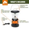 1500 Lumens LED Hybrid Power Lantern with Rechargeable Battery and Power Cord, Black - Black