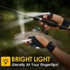 1pc LED Torch Gloves; Stocking Fillers; Camping Accessories Tools; Christmas/Birthday Gifts For Men - A Pair Of Black