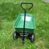 folding wagon  Poly Garden Dump Cart with Steel Frame and 10-in. Pneumatic Tires;  300-Pound Capacity - green