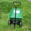 folding wagon  Poly Garden Dump Cart with Steel Frame and 10-in. Pneumatic Tires;  300-Pound Capacity - green