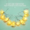 1pc; Eid Al Adha Decorations String Lights; 6.56 Feet 10 LEDs Eid Moon Star Kerosene Lantern Lamp; Battery Operated For Ramadan Outdoor Home Decoratio