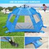 Beach Tent, 2-4 Person Pop-up Beach Tent Sun Shelter, UPF 50+ UV Protection Portable Waterproof Beach Tent, Sunshade with Extendable Floor for Family,