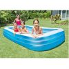 Inflatable Swim Center Family Lounge Pool, 120" x 72" x 22" - Colors may vary. - White, Blue