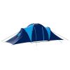 Camping Tent Fabric 9 Persons Dark Blue and Blue - Blue